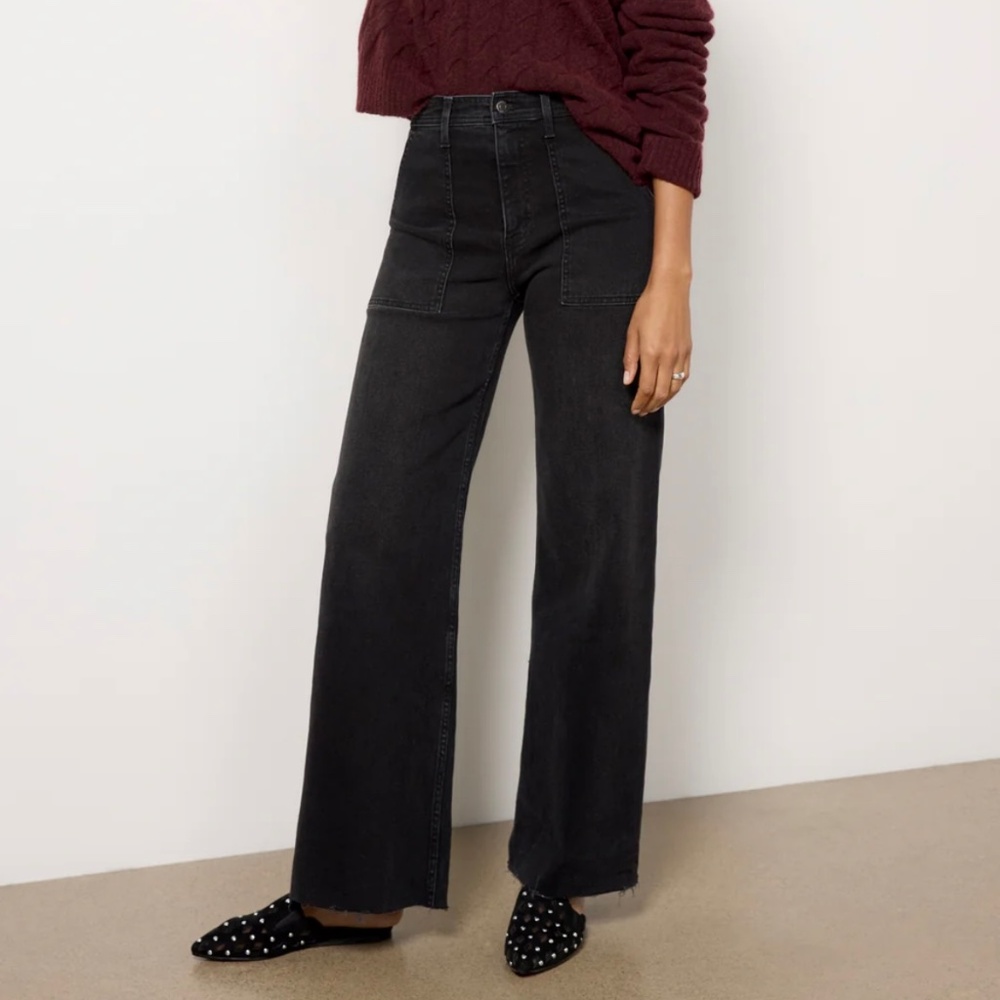 Pistola Penny Utility Collins Black Denim Jeans 29 NWT